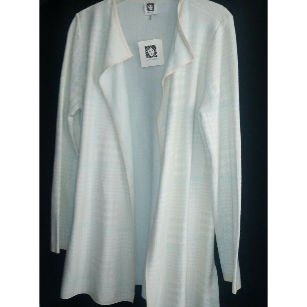 Anne Klein Sz  Medium  Open Cardigan Long knit Women's Mfg $109 NEW - Picture 8 of 11